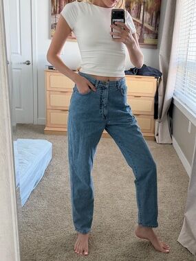 Vintage Forenza High Rise Mom Jeans Light Wash Size 12 Fits 6